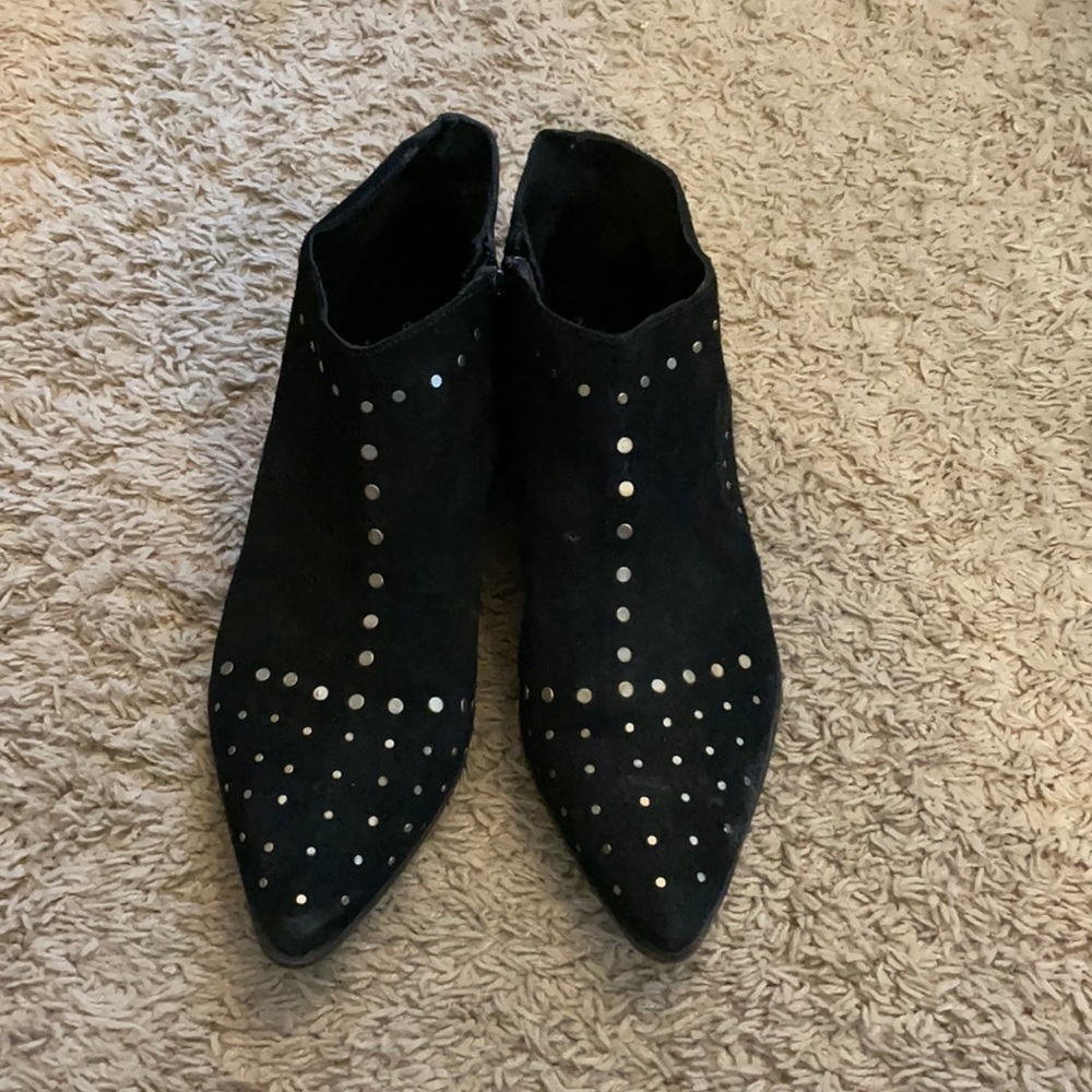 FREE PEOPLE Studded Suede Ankle Bootie Black / 40
